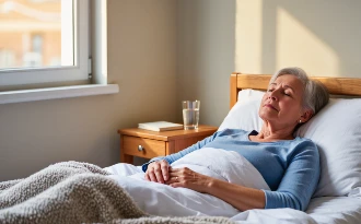 Woman in residential aged care facility